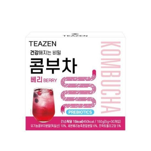 TEAZEN KOMBUCHA 30T (BERRY FLAVOR) ํฐ์   ์ฝค๋ถ์ฐจ ๋ฒ ๋ฆฌ 30์คํฑ