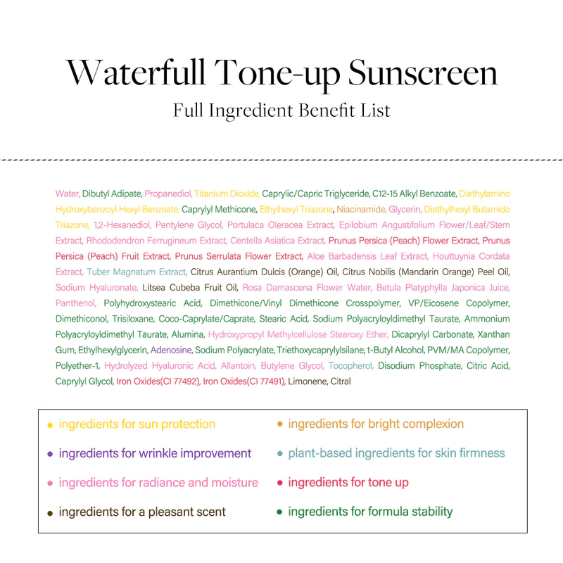 d'Alba Waterfull Tone-up Sunscreen 50ml SPF 50+ PA++++ / 달바 워터풀 톤업 선크림 50ml SPF 50+ PA++++