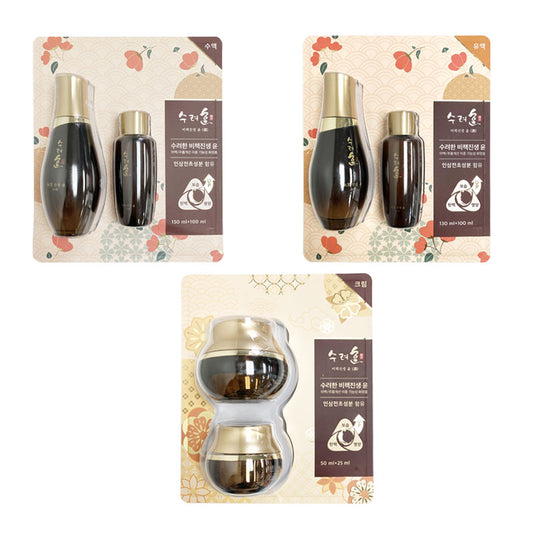 ์๋ คํ ๋น์ฑ
์ง์ ์ค ์์ก/์ ์ก/ํฌ๋ฆผ 3์ข
 Sooryehan Toner/Lotion/Facial Cream 3pcs Set