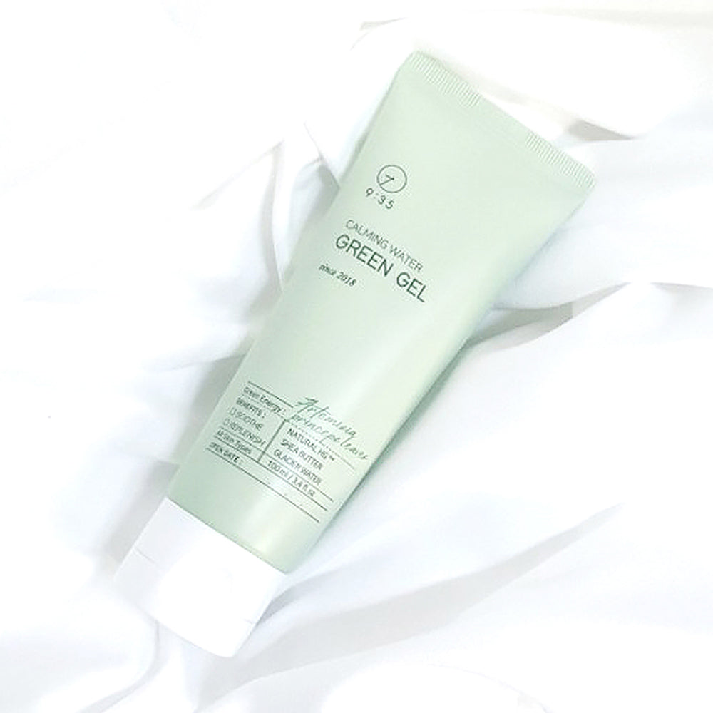 9:35 VALLATTO BEAUTY TIME CALMING WATER GREEN GEL 3.4 fl oz 100ml 9:35 발라또 뷰티 타임 카밍 워터 그린 젤 3.4 fl. oz. 100ml
