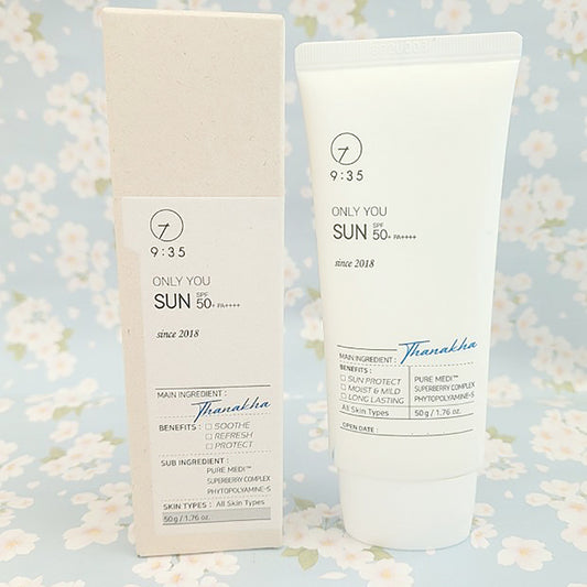 9:35 VALLATTO BEAUTY TIME ONLY YOU SUNSCREEN 1.76 oz 50g 9:35 ๋ฐ๋ผ๋ ๋ทฐํฐ ํ์ ์จ๋ฆฌ ๋ด ์ ์คํฌ๋ฆฐ 1.76 oz 50g