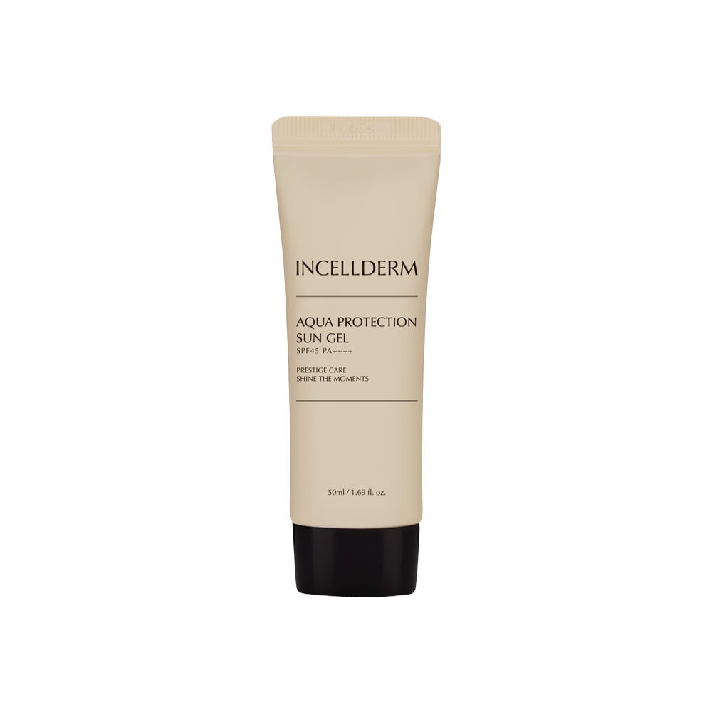 INCELLDERM Aqua Protection Sun Gel 50mL SPF50+ Broad Spectrum 인셀덤 아쿠아 –  SUNSHINEMALL KOREA BEAUTY