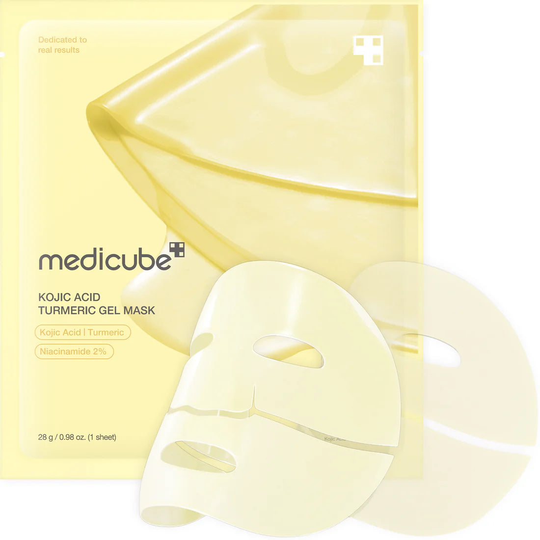 Medicube Kojic Acid Tumeric Brightening Gel Mask 28g / 0.98 oz. x 4ea 메디큐브 코직애씨드 터메릭 비타 겔 마스크 28g / 0.98 oz. x 4ea