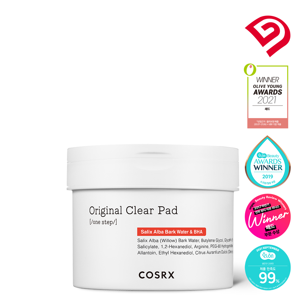 COSRX One Step Original Clear Pad 90Pads 6.25 fl. oz. 코스알엑스 원스텝 오리지널 클리어 패드 90매