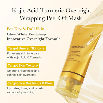 Medicube Kojic Acid Tumeric Night Wrapping Mask 75ml / 2.53 fl. oz. 메디큐브 코직애씨드 터메릭 비타 랩핑마스크 75ml / 2.53 fl. oz.