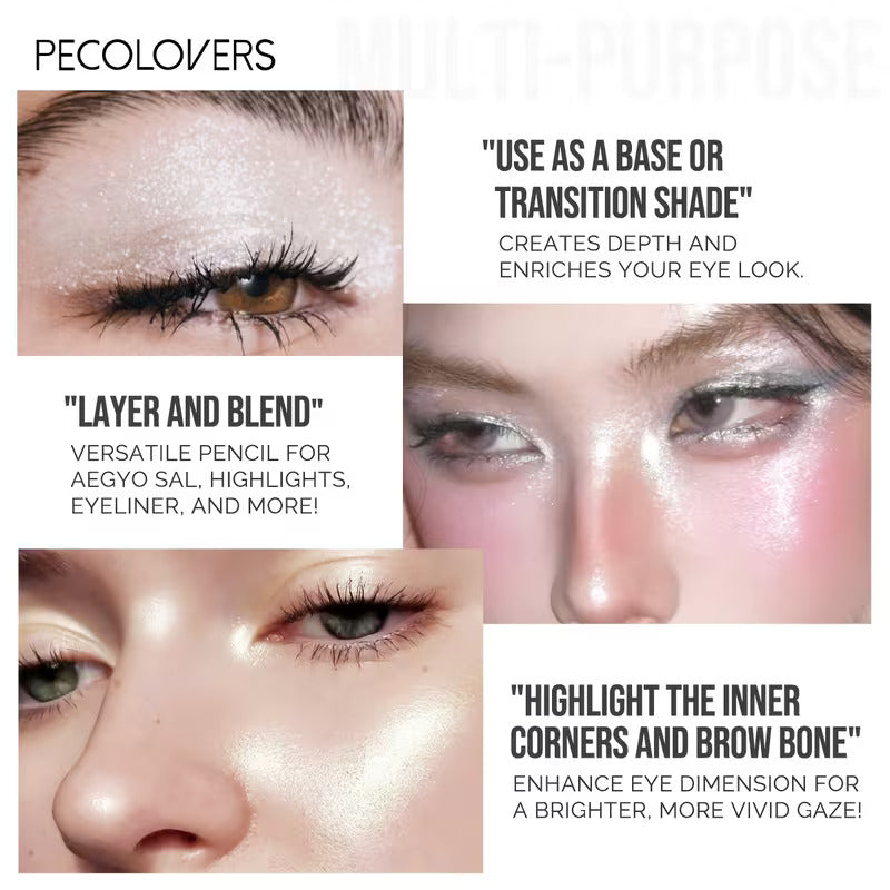 PECOLOVERS Highlight Silkworm Pen Aegyo Sal Eyeshadow 6 Colors 페코러버스 하이라이트 실크웜 펜 애교살 아이섀도우 펜 6색