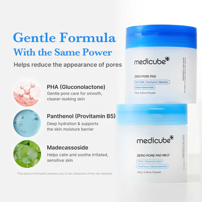 Medicube Zero Pore Pad Mild 70 Pads 메디큐브 제로 모공 패드 마일드 70매