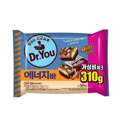 Dr. You Energy Bar Mini 310g (10.3g x 30ea) / 닥터유 에너지바 미니 310g (10.3g x 약 30개입)