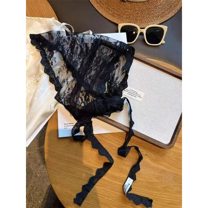 Vintage Bohemian Triangular Lace Scarf Festive Holiday and Beach Wrap for Fall and Winter Black / White 2 Color 빈티지 보헤미안 삼각 레이스 스카프 홀리데이 페스티브 비치 랩 가을 겨울용 2가지 색 검정 / 흰색
