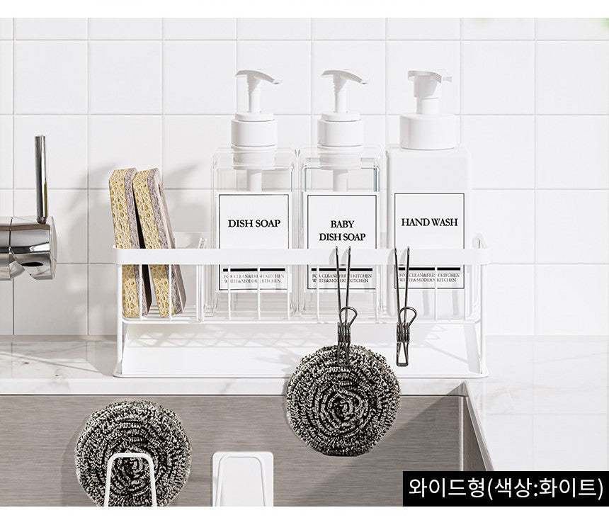 Modenzip Premium Wide All-Stainless Sponge Holder 3 Styles 모든집 와이드 올스텐 수세미거치대 3종