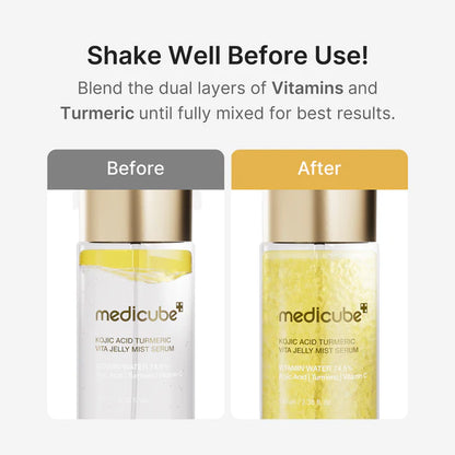 Medicube Kojic Acid Turmeric Vitamin Gold Jelly Mist Serum 100ml 메디큐브 코직애씨드 터메릭 비타 미스트 세럼 100ml
