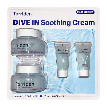 Torriden DIVE IN Soothing Cream  100ml + 100ml + 20ml + 20ml 토리든 다이브인 수딩크림 100ml + 100ml + 20ml + 20ml
