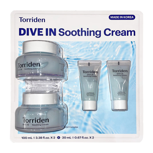 Torriden DIVE IN Soothing Cream  100ml + 100ml + 20ml + 20ml 토리든 다이브인 수딩크림 100ml + 100ml + 20ml + 20ml