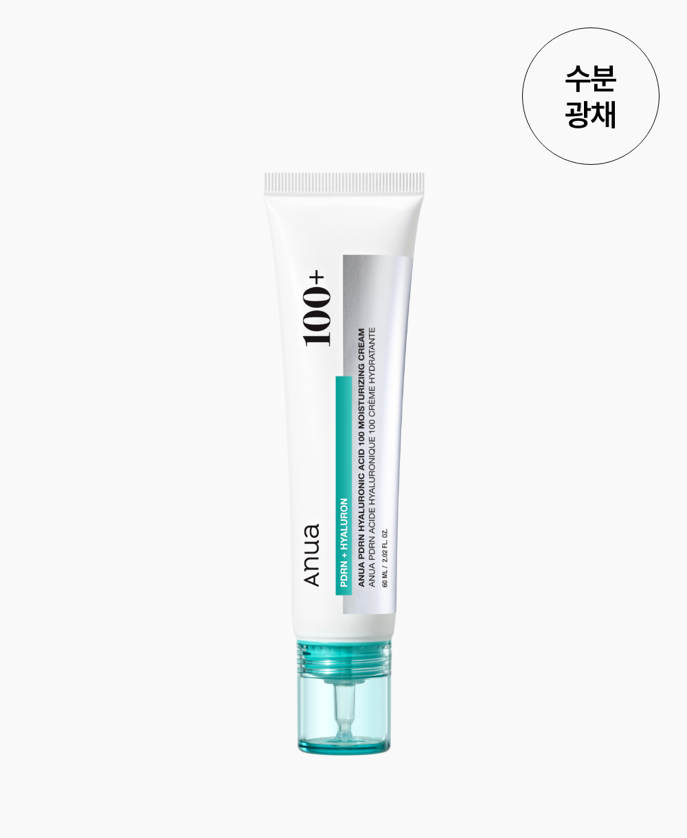 ANUA PDRN Hyaluronic Acid 100 Moisturizing Cream 60ml / 2.02 fl. oz. 아누아 PDRN 히알루론산 100 수분 크림 60ml / 2.02 fl. oz.
