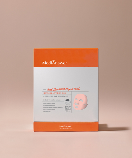 MediAnswer Real Skin Fit Collagen Mask 4pcs 메디앤서 리얼 스킨핏 콜라겐 마스크 4매