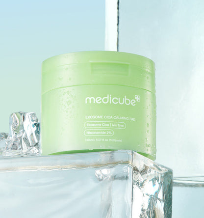 Medicube Exosome Cica  Calming Toner Pad 100Pads Low-Irritating Daily Texture Care 메디큐브 엑소좀 시카 요철 진정패드 100패드