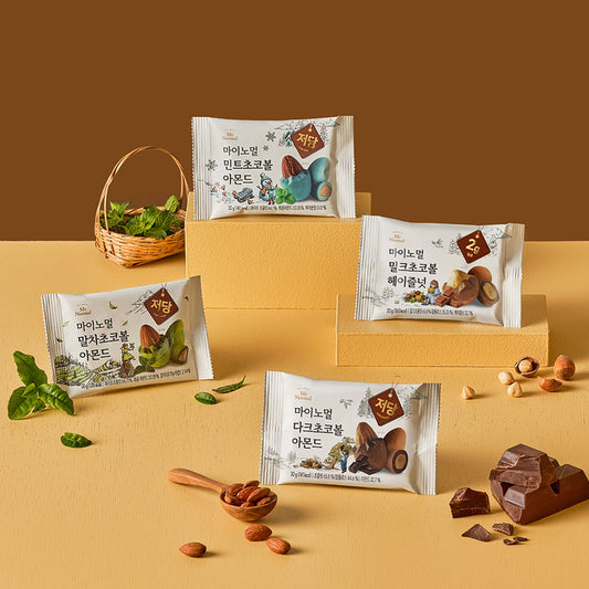 My Normal Low-Sugar Choco ball Almond 4 Flavors (Dark, Matcha, Mint) 5g X 5EA 마이노멀 저당 초코볼 아몬드 4가지 맛 (다크, 말차, 민트) 5g X 5개입