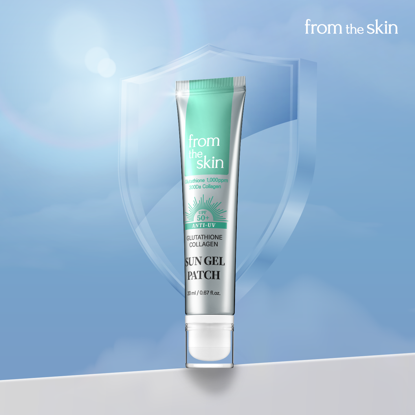 바르는 골프패치 From the Skin Anti UV Glutathione Collagen Sun Gel Patch 20ml / 0.67 fl. oz. UPF 50+ 프롬더스킨 글루타치온 콜라겐 선 젤 패치 20ml / 0.67 fl. oz. UPF 50+