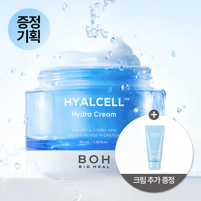 BIOHEAL BOH HYALCELL™ Hydra Cream 50mL + 30mL Set 바이오힐보 히알셀 하이드라 크림 30mL 증량기획 50mL + 30mL