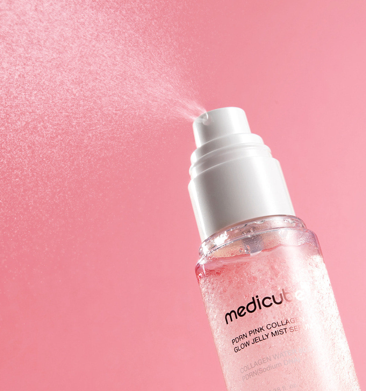 Medicube PDRN Pink Collagen Glow Jelly Mist Serum 100ml 메디큐브 피디알엔 핑크 콜라겐 글로우 젤리 미스트 세럼 100ml