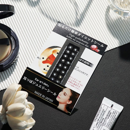 WASABINEKO X BITOKEN Ear Jewelry Point Sticker Ear Acupressure Patch Crystal  3.0mm 20pcs  와사비네코 미인츠보 쥬얼리 귀지압패치 크리스탈 3.0mm 20pcs