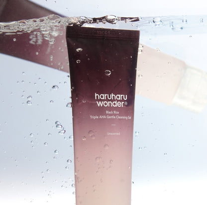 Haruharu Wonder Black Rice Triple AHA Gentle Cleansing Gel Unscented 100ml 하루하루원더 블랙라이스 트리플 아하 젠틀 클렌징 젤 100ml