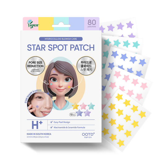 OOTD Star Spot Patch 5 Colors 80 Patches 오오티디 트윙클 리틀 스타 아크네 스팟 패치 파스텔 80매