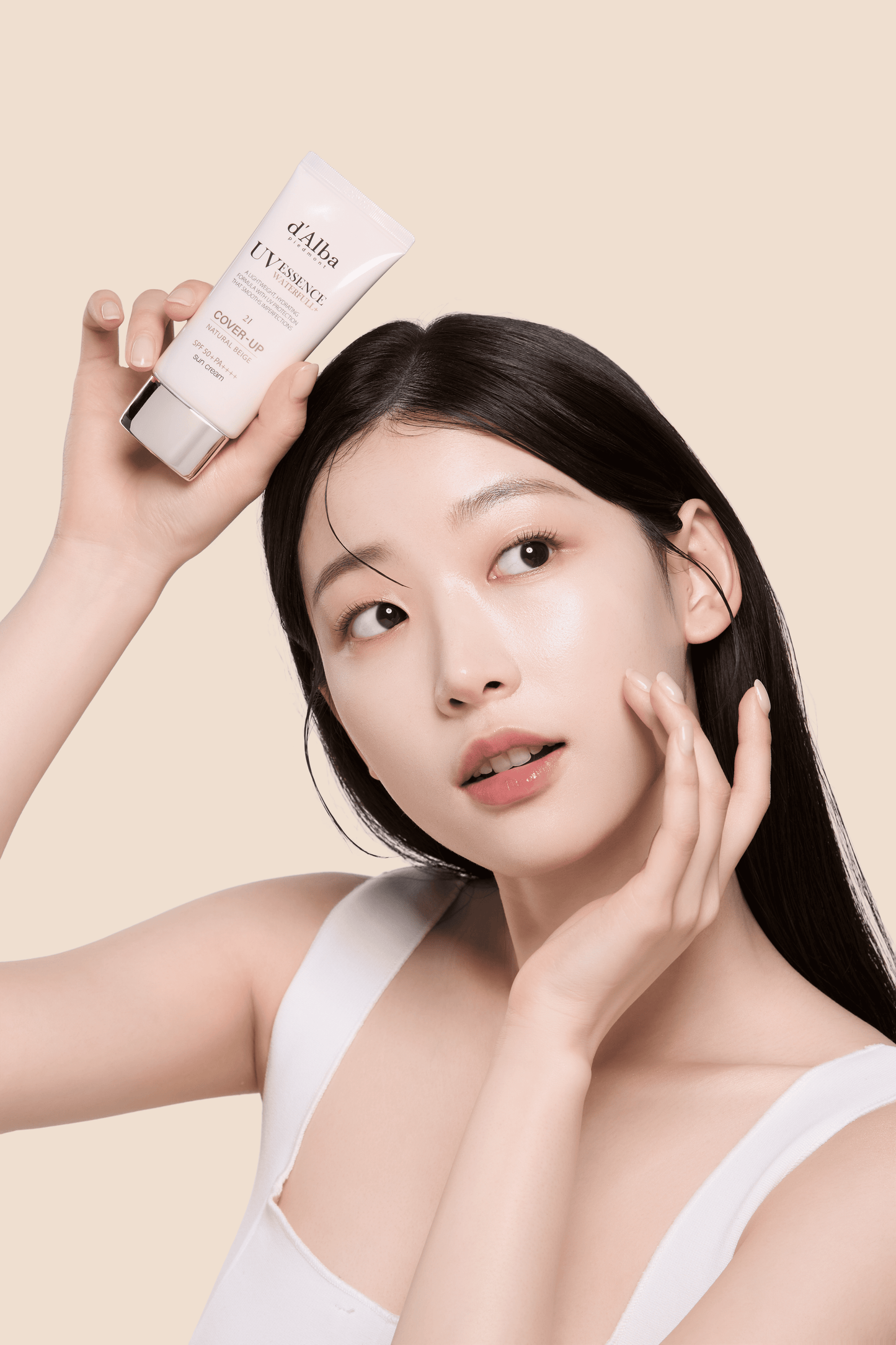 d’Alba Waterfull Tone-Up Sun Cream Natural Cover Beige SPF50+ PA++++ 50ml 달바 워터풀 톤업 선크림 커버 베이지 SPF50+ PA++++ 50ml