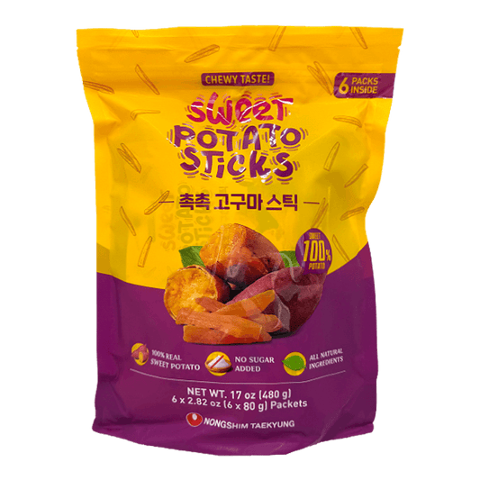 Nongshim Sweet Potato Sticks 2.82 oz X 6 Packets 농심 고구마 말랭이 2.82 oz X 6 Packets