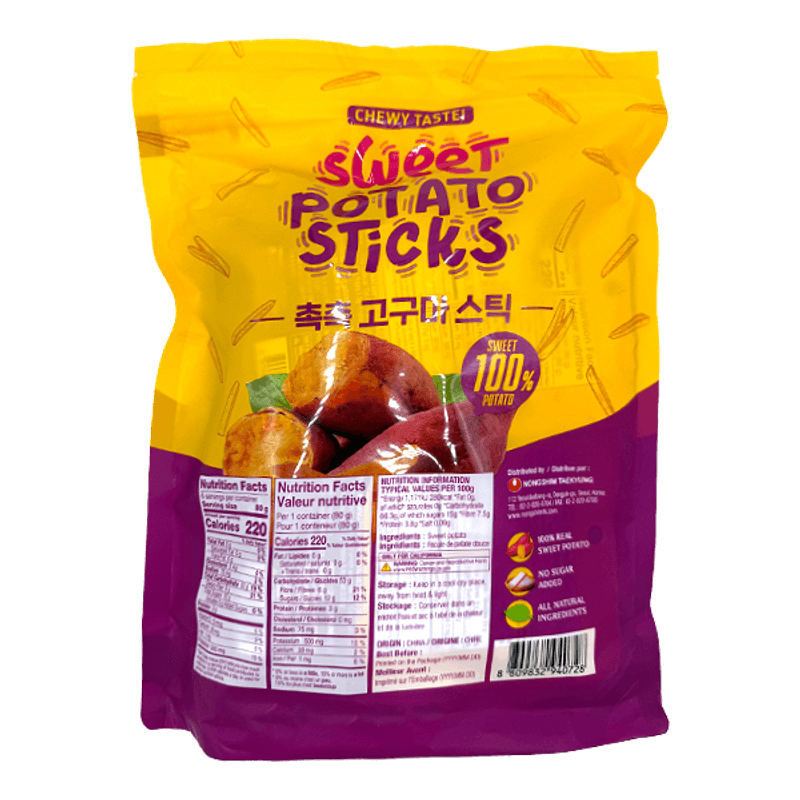 Nongshim Sweet Potato Sticks 2.82 oz X 6 Packets 농심 고구마 말랭이 2.82 oz X 6 Packets