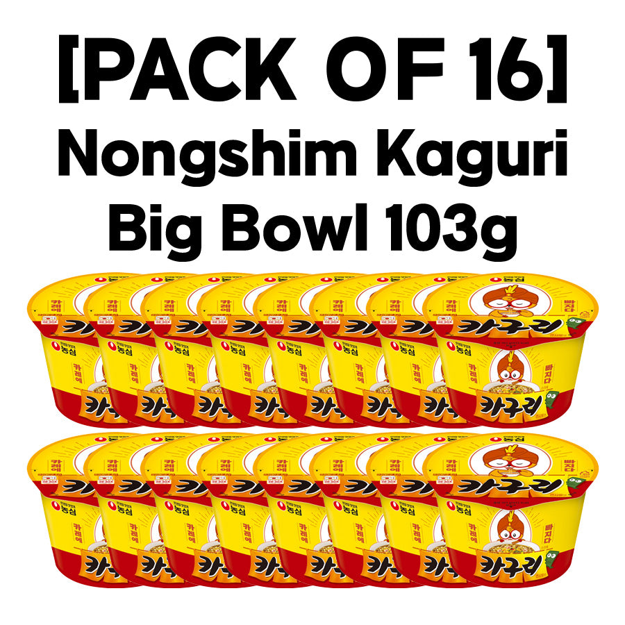 [PACK OF 8 / 16] Nongshim Kaguri Big Bowl 103g 농심 카구리 큰사발면 103g