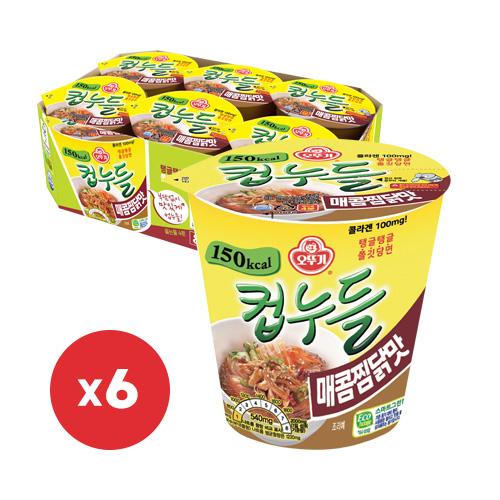 [PACK OF 6] OTTOGI Cup Noodle Spicy Braised Chicken 오뚜기 컵누들 매콤찜닭