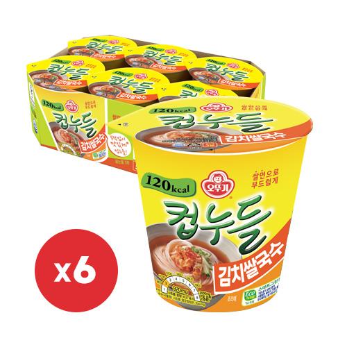 [PACK OF 6] OTTOGI Cup Noodle Spicy Kimchi Rice Noodles 오뚜기 컵누들 김치 쌀국수