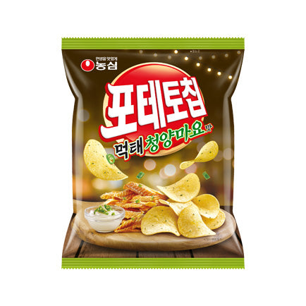 **Limit one order(3EA) per person**[PACK OF 3] Nongshim Potato Chip Muktae Pepper Mayonnaise Flavor 50g  농심 포테토칩 먹태청양마요맛 50g