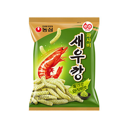 [PACK OF 3] Nongshim Nongshim Wasabi Shrimp Crackers 70g 농심 와사비 새우깡 70g