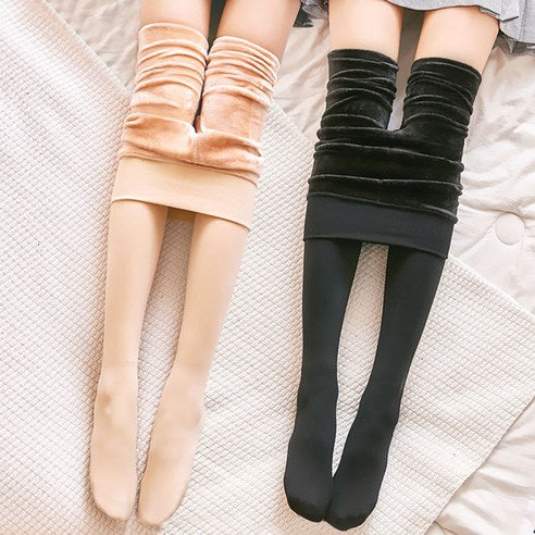 Double Lane Mink Fleece Lined Thermal Pantyhose Stocking 더블레인 따뜻하면서 다리 얇아보이는 겨울 융털 기모 스타킹