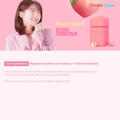 Deepte 3-Day Peach Burn 30 Tablets (30-day supply) 딥트3일 피치번 30정 (30일분)