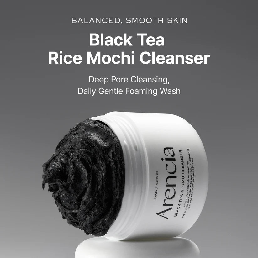 Arencia Black Tea & Yuzu Rice Mochi Cleanser 120g 아렌시아 블랙 떡솝 클렌저 프레시 블랙티 & 유즈 클렌저 120g