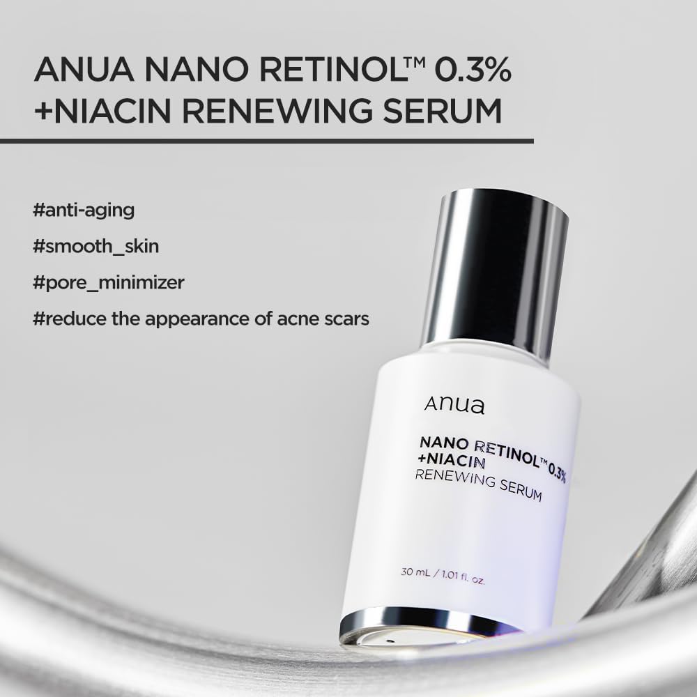 ANUA Retinol 0.3% + Niacin Renewing Serum 30ml 아누아 나노 레티놀 0.3 나이아신 리뉴잉 세럼