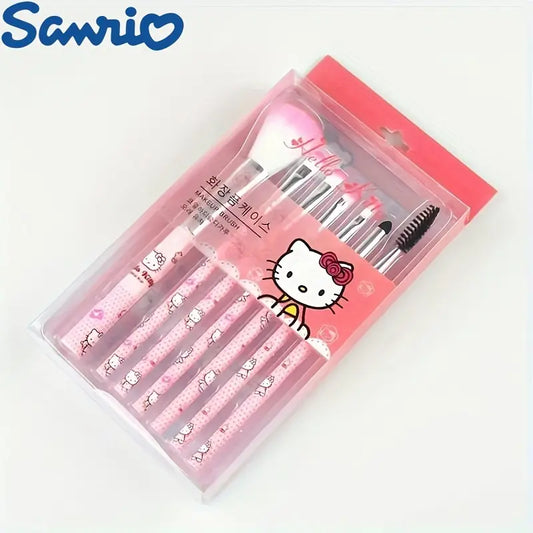 Sanrio Hello Kitty Official Makeup Brush 7pcs Set 산리오 헬로키티 메이크업 브러쉬 7종 세트