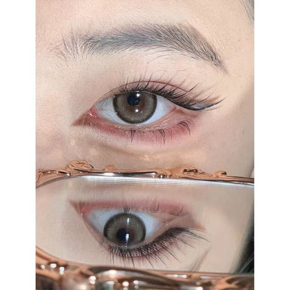 AMILIM Natural No Glue Cluster Eyelashes Transparent Line Brown Reusable Bulk 11mm Lightweight Fox-Eye Extension Effect Natural Fox-Eye Look 애미림 노글루 가닥손눈썹 투명 브라운 11mm 여우디자인 여우속눈썹 속눈썹 대용량 재사용 가능