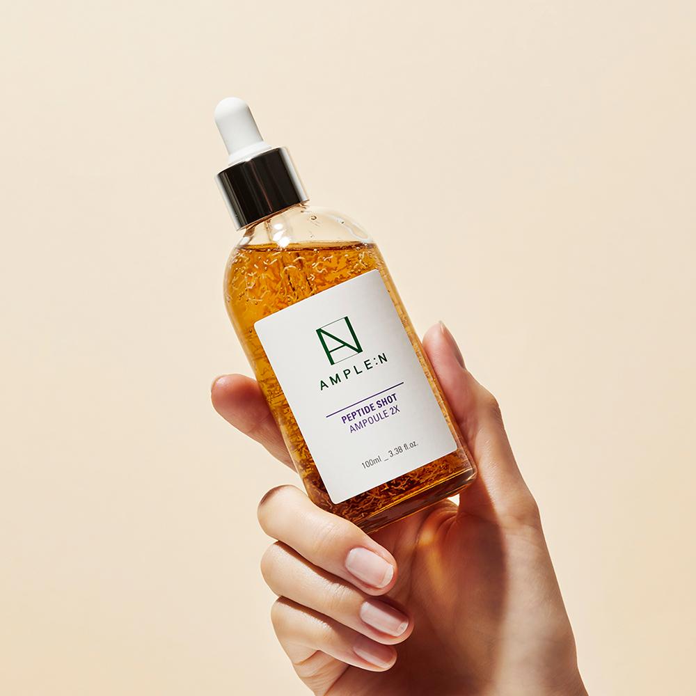 AMPLE:N Peptide Shot Ampoule 2X 100ml 앰플엔 펩타이드샷 2X 모공탄력앰플 대용량 100ml