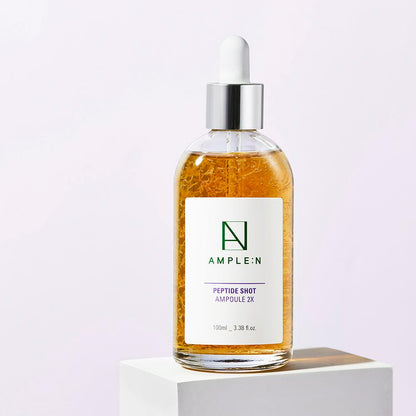 AMPLE:N Peptide Shot Ampoule 2X 100ml 앰플엔 펩타이드샷 2X 모공탄력앰플 대용량 100ml