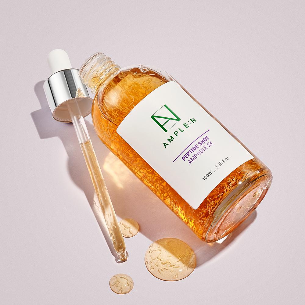 AMPLE:N Peptide Shot Ampoule 2X 100ml 앰플엔 펩타이드샷 2X 모공탄력앰플 대용량 100ml