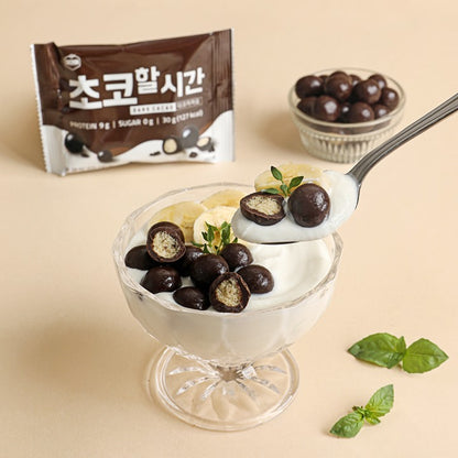 [PACK OF 3] DASHINSHOP It's CHOCO TIME 2 Flavor (Dark Cacao / Milk Chocolate) Protein Choco Ball 다신샵 초코할시간 2가지 맛 (다크카카오/밀크초코)