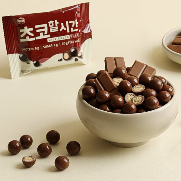[PACK OF 3] DASHINSHOP It's CHOCO TIME 2 Flavor (Dark Cacao / Milk Chocolate) Protein Choco Ball 다신샵 초코할시간 2가지 맛 (다크카카오/밀크초코)