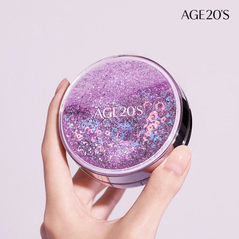 AGE20'S Shining Drops Edition New Original Essence Cover Pact Case + Refill 3EA 에이지투웨니스 샤이닝 드롭 에디션 뉴오리지널 에센스 커버 팩트 케이스 + 리필 3EA