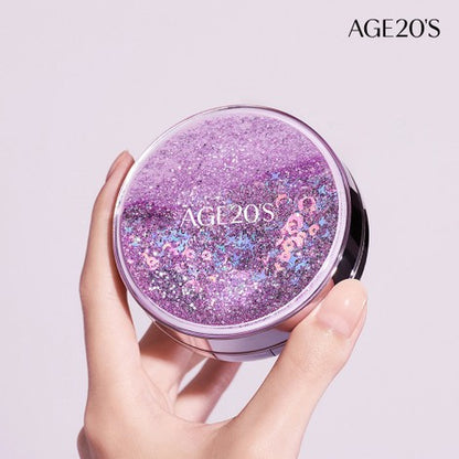 AGE20'S Shining Drops Edition New Original Essence Cover Pact Case + Refill 3EA 에이지투웨니스 샤이닝 드롭 에디션 뉴오리지널 에센스 커버 팩트 케이스 + 리필 3EA