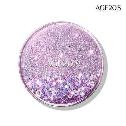 AGE20'S Shining Drops Edition New Original Essence Cover Pact Case + Refill 3EA 에이지투웨니스 샤이닝 드롭 에디션 뉴오리지널 에센스 커버 팩트 케이스 + 리필 3EA