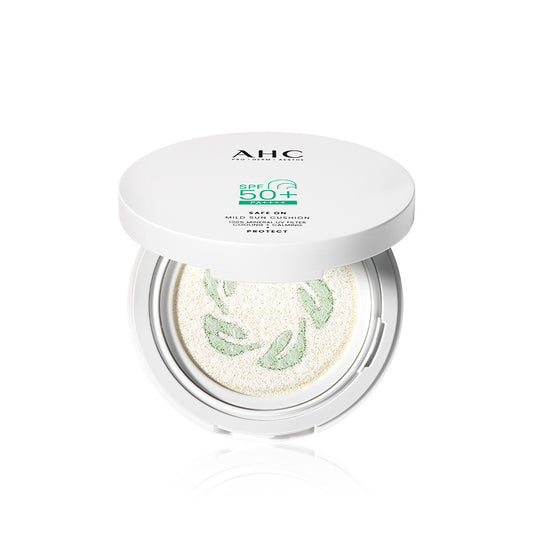 AHC Safe On Cica Sun Cushion SPF50+ PA++++ 25g AHC 세이프온 시카 카밍 선쿠션 SPF50+ PA++++ 25g